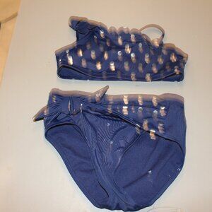 Blue & Silver 2 Pcs Justice Bikini Swimsuit Size 14